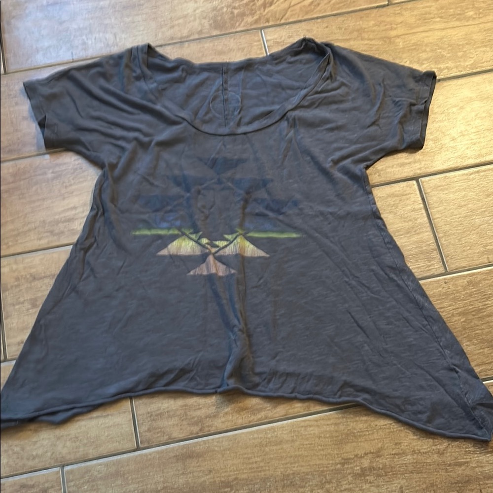 Wild Hart Western Print Asymmetrical Blouse
